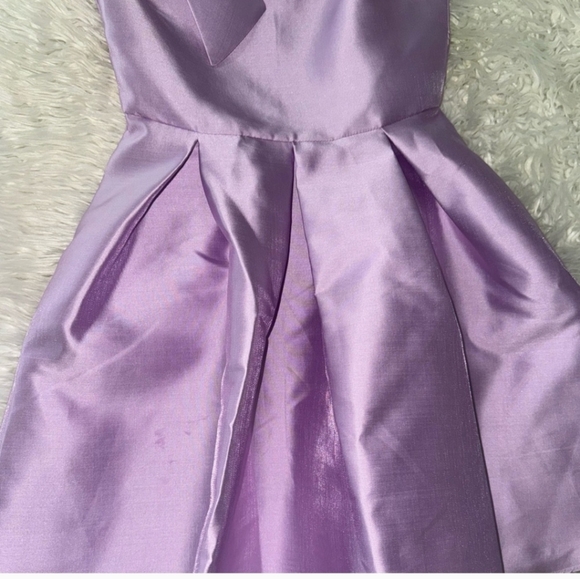 Rare Editions Lilac Formal Kids Dress with Bow - Picture 2 of 3